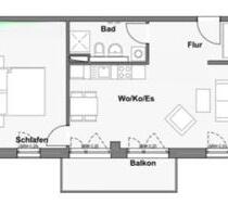 Exklusive 2-Zimmer Neubau Wohnung mit Balkon in Frankfurt(Main) - Frankfurt am Main Sachsenhausen Süd