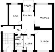 3-Zi.-Wohnung im Erdgeschoss mit Balkon - Osnabrück Gretesch