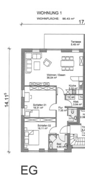 Foto - 3 Zimmer Erdgeschoßwohnung zur Miete in Haselünne