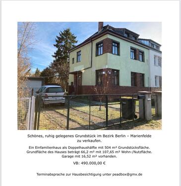 Foto - Grundstück mit Doppelhaushälfte