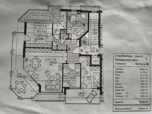 Foto - Olching Dachterrassenwohnung - 1.800,00&nbsp;EUR Kaltmiete, ca.&nbsp; 103,00&nbsp;m&sup2;