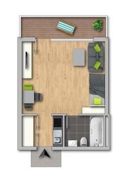 Foto - Grassau, tolle ruhige 1 Zimmer Wohnung