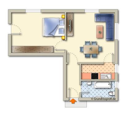 Foto - 2 Zimmerwohnung in Barmen - 450,00 EUR Kaltmiete,