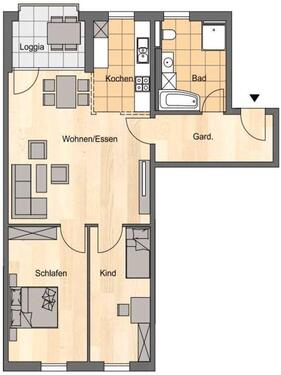Foto - 3 Zimmer Etagenwohnung zur Miete in Jena