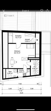 Foto - 2 Zimmer Wohnung DG im Mehrfamilienhaus