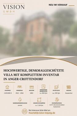 Foto - Hochwertige, denkmalgeschützte Villa in Anger-Crottendorf