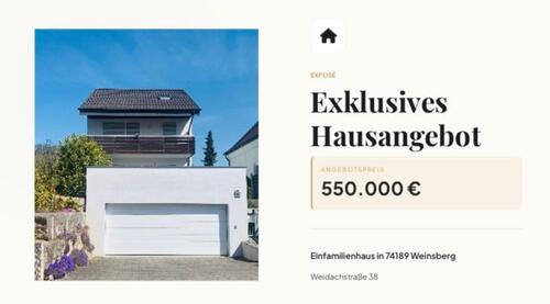 Foto - Einfamilienhaus in Weinsberg - 550.000,00&nbsp;EUR Kaufpreis, ca.&nbsp; 160,00&nbsp;m&sup2;