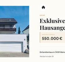 Einfamilienhaus in Weinsberg - 550.000,00&nbsp;EUR Kaufpreis, ca.&nbsp; 160,00&nbsp;m&sup2; in Weinsberg (PLZ: 74189)