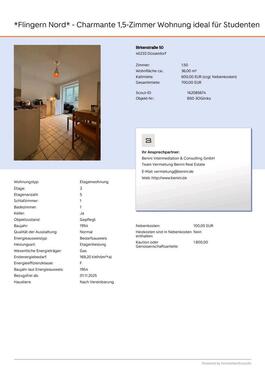 Foto - Wohnung in Düsseldorf - 700,00 EUR Kaltmiete,