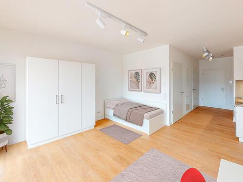 Foto - Möbliertes 1-Zimmer-Apartment mit Einbauküche und Balkon