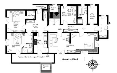Foto - 4-5 Zimmer Wohnung Haus zur Miete EG Miltach Prackenbach Viech
