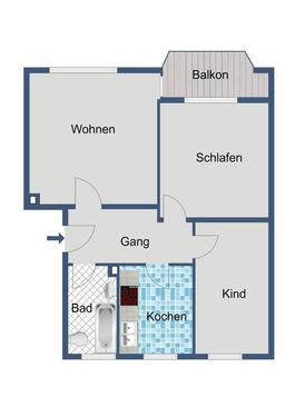 Foto - Etagenwohnung in Baunatal zur Miete