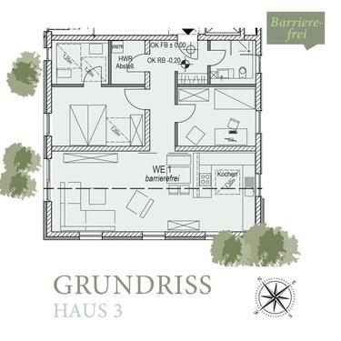 Foto - 3 Zimmer Erdgeschoßwohnung zum Kaufen in Künzell