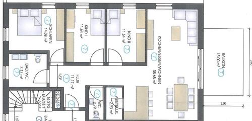 Foto - 4 Zimmer Etagenwohnung zur Miete in Bad Mergentheim