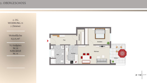 Foto - 2 Zimmer Etagenwohnung zur Miete in Ergoldsbach
