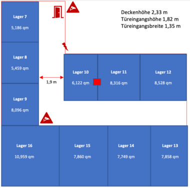 Foto - Diverse Lagerflächen zentral in Eisingen zu vermieten + Alarm & D