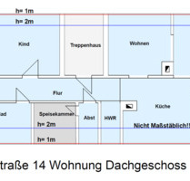 Geräumige Helle Dachgeschosswohnung in 37170 Uslar