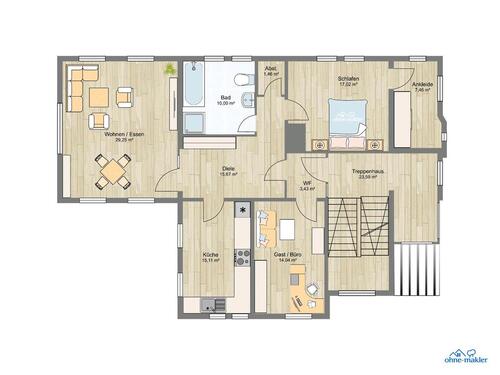 Foto - großzügige 3 Zimmer Wohnung - 950,00 EUR Kaltmiete,