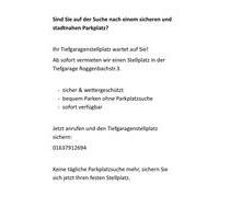 Stellplatz Tiefgarage zu vermieten - Villingen-Schwenningen