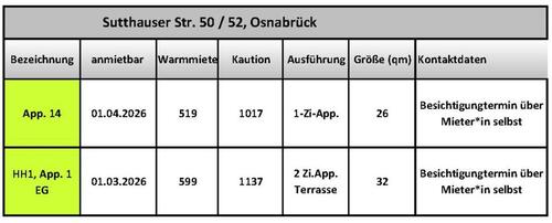 Foto - 1 Zimmer Etagenwohnung in Osnabrück
