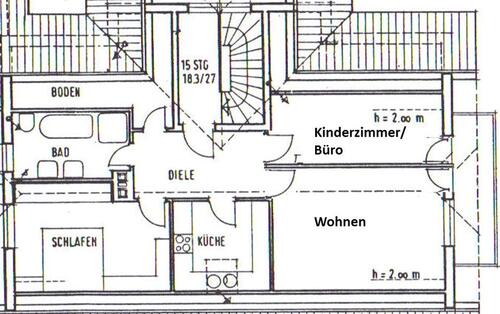 Foto - 3 Zimmer Dachgeschoßwohnung in Fulda
