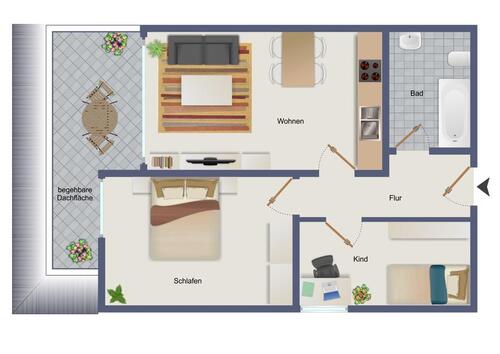 Foto - 3 Zimmer Etagenwohnung zur Miete in Lüneburg