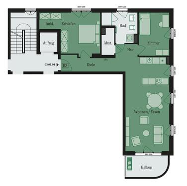 Foto - Etagenwohnung zur Miete in Mühlheim am Main