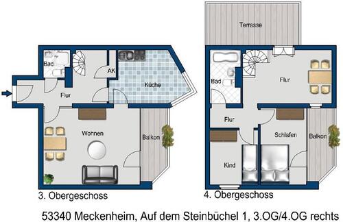 Foto - 3 Zimmer Etagenwohnung zur Miete in Meckenheim