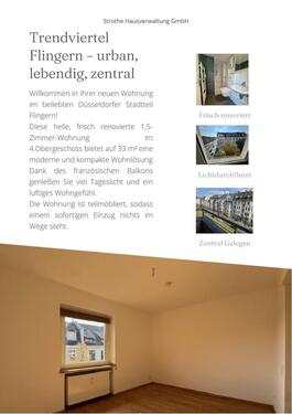 Foto - Etagenwohnung zur Miete in Düsseldorf