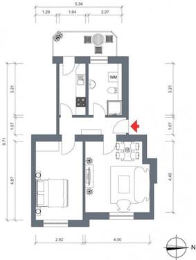 Foto - 2 Zimmer Etagenwohnung zur Miete in Magdeburg