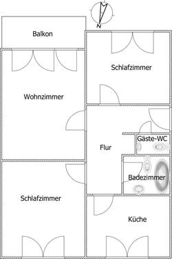 Foto - 3 Zimmer Etagenwohnung zur Miete in Pirmasens