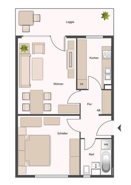 Foto - Etagenwohnung in Darmstadt zur Miete
