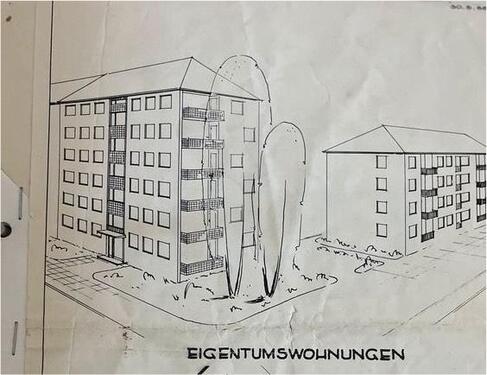 Foto - 2 Raum Wohnung , DG , mit Balkon 56 m2, teilsan., provisionsfrei