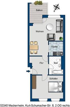 Foto - 2 Zimmer Etagenwohnung zur Miete in Meckenheim