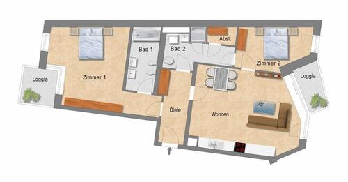 Foto - 92 qm am Zwinger gegen 2-3-Z-Wohnung Plauen o.ä. oder PRAG