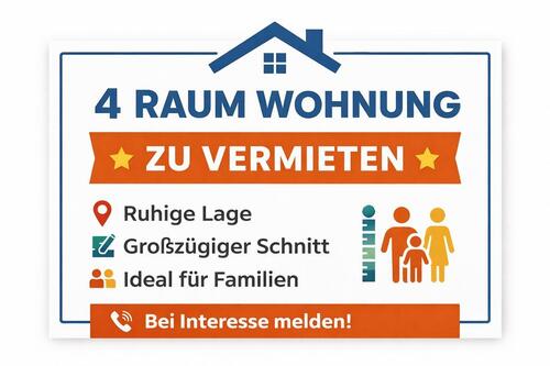 Foto - 4 Raum Neubau Wohnung zu vermieten