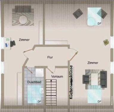 Foto - 2 ZW DG Wohnung zu vermieten warm inkl Internet