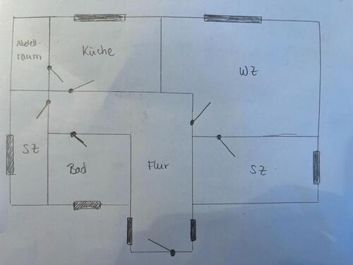 Foto - 3 Raum Wohnung 89qm - 643,00&nbsp;EUR Kaltmiete, ca.&nbsp; 89,00&nbsp;m&sup2;