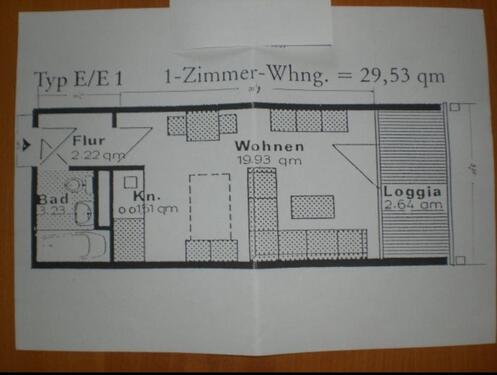 Foto - Helles 1-Zimmer App 30qm2 in Marburg-Wehrda ab sofort frei