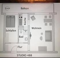 2 Zimmer mit Balkon in ruhiger Lage von Neuhausen - München Moosach