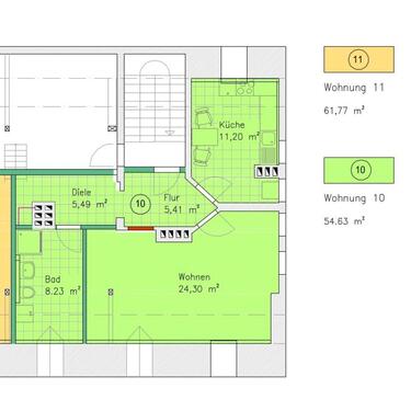 Foto - 1 Zimmer Dachgeschoßwohnung zur Miete in Halle (Saale)