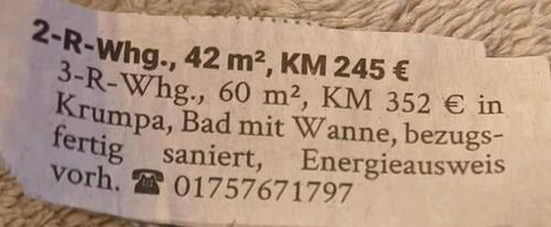 Foto - 2+3 Raum Wohnung zu vermieten Krumpa