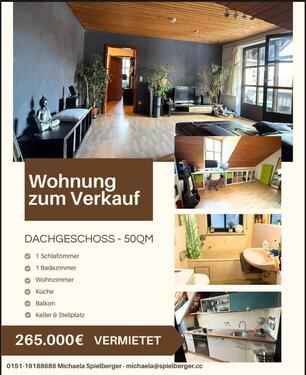 Foto - Dachgeschosswohnung mit Balkon & Stellplatz in Augsburg–Pfersee