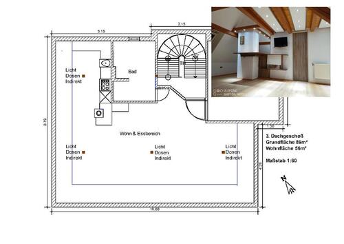 Foto - 1.5 Zimmer Dachgeschoßwohnung zur Miete in Varel