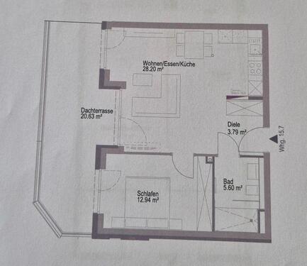 Foto - 2 Zimmer Etagenwohnung zur Miete in Oedheim