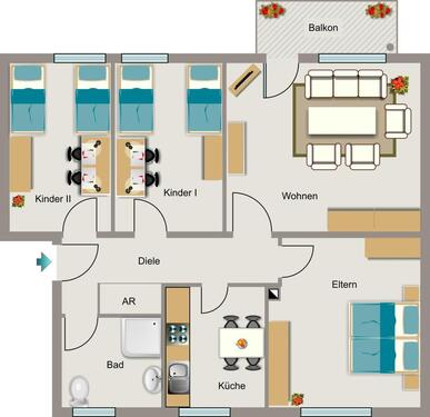 Foto - 4.5 Zimmer Etagenwohnung in Voerde (Niederrhein)