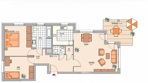 Foto - 3 Zimmer Erdgeschoßwohnung zur Miete in Dietzenbach
