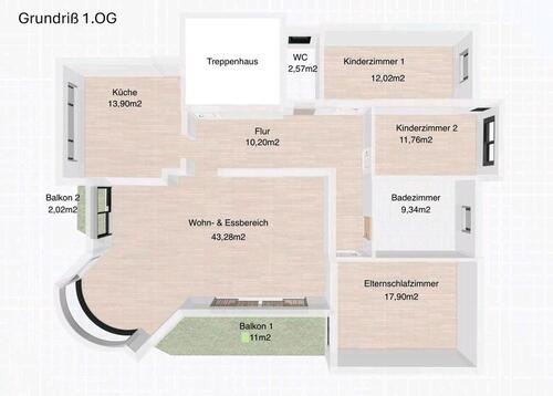 Foto - 5 Zimmer Etagenwohnung zur Miete in Weichs