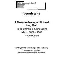 Vermietung einer 2 Zimmerwohnung in Schriesheim, 500€ KM + 150€NK