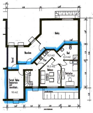 Foto - 2-Zimmer-Souterrain Wohnung mit Einbauküche